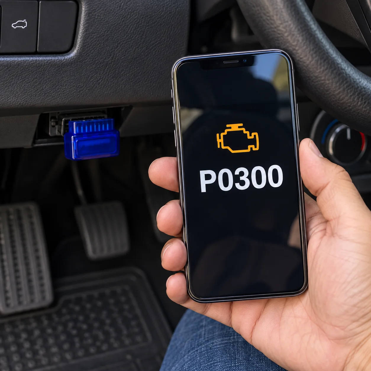Código de falha aparecendo no celular